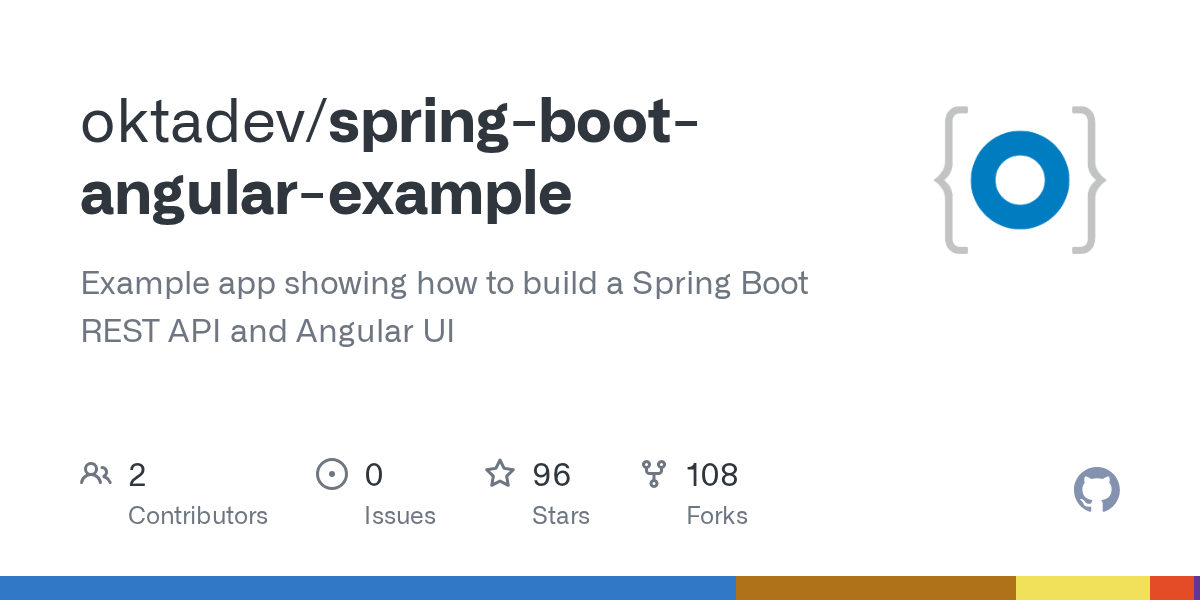 GitHub oktadev/springbootangularexample Example app showing how