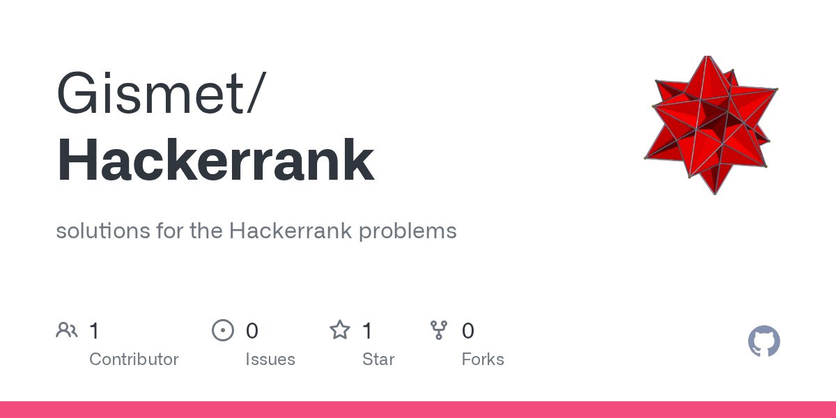 GitHub Gismet/Hackerrank Bruteforce or better solutions for hackerrank questions are provided.
