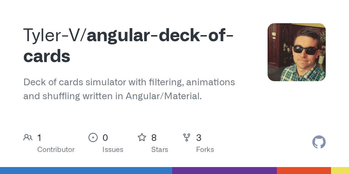 GitHub TylerV/angulardeckofcards Deck of cards simulator with