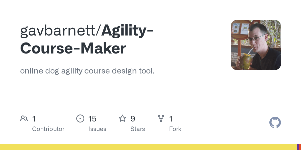 GitHub online dog agility course