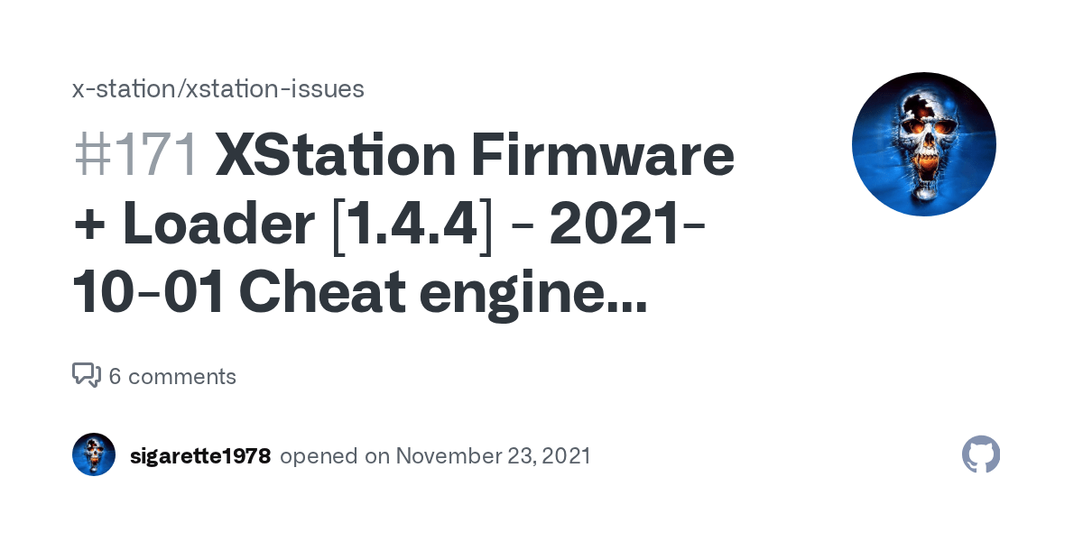 XStation Firmware + Loader [1.4.4] 20211001 Cheat engine