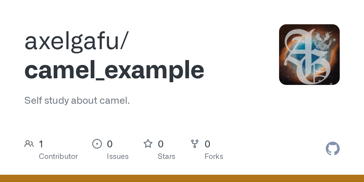 GitHub axelgafu/camel_example Self study about camel.