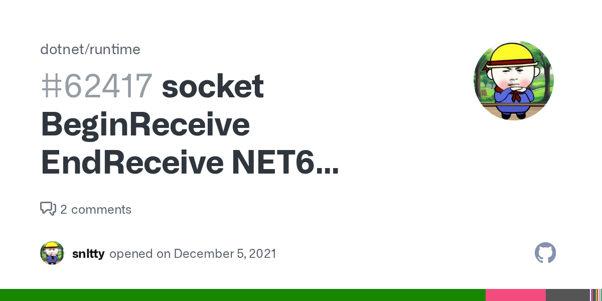 socket BeginReceive EndReceive NET6 System.StackOverflowException