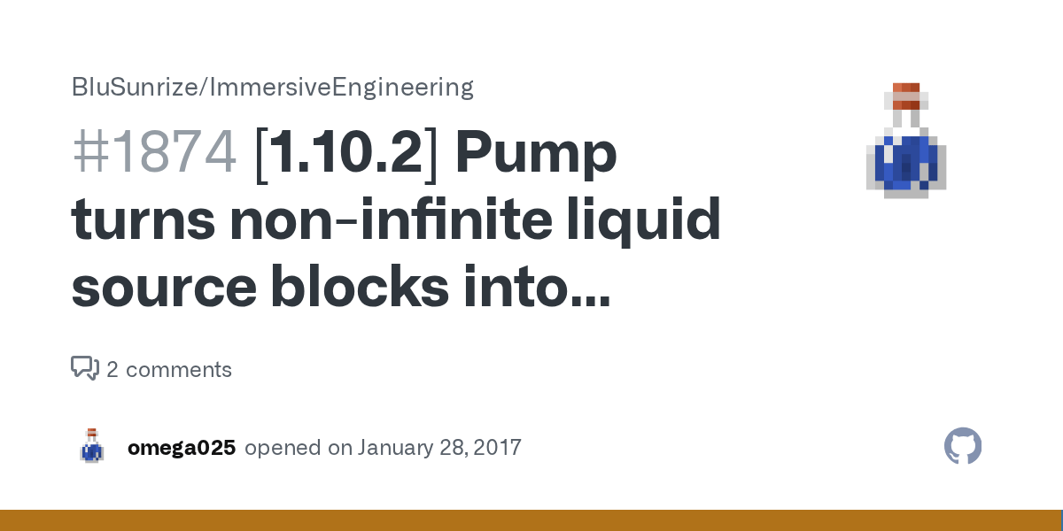 [1.10.2] Pump turns noninfinite liquid source blocks into cobblestone