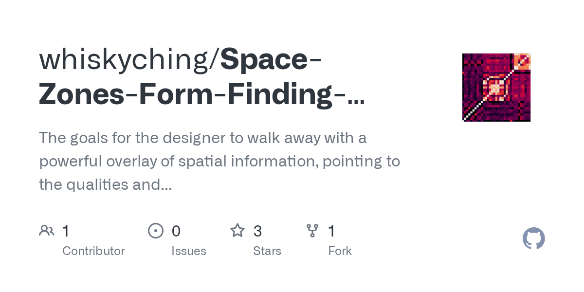 GitHub whiskyching/SpaceZonesFormFindingMultiObjectivesOptimization The goals for the