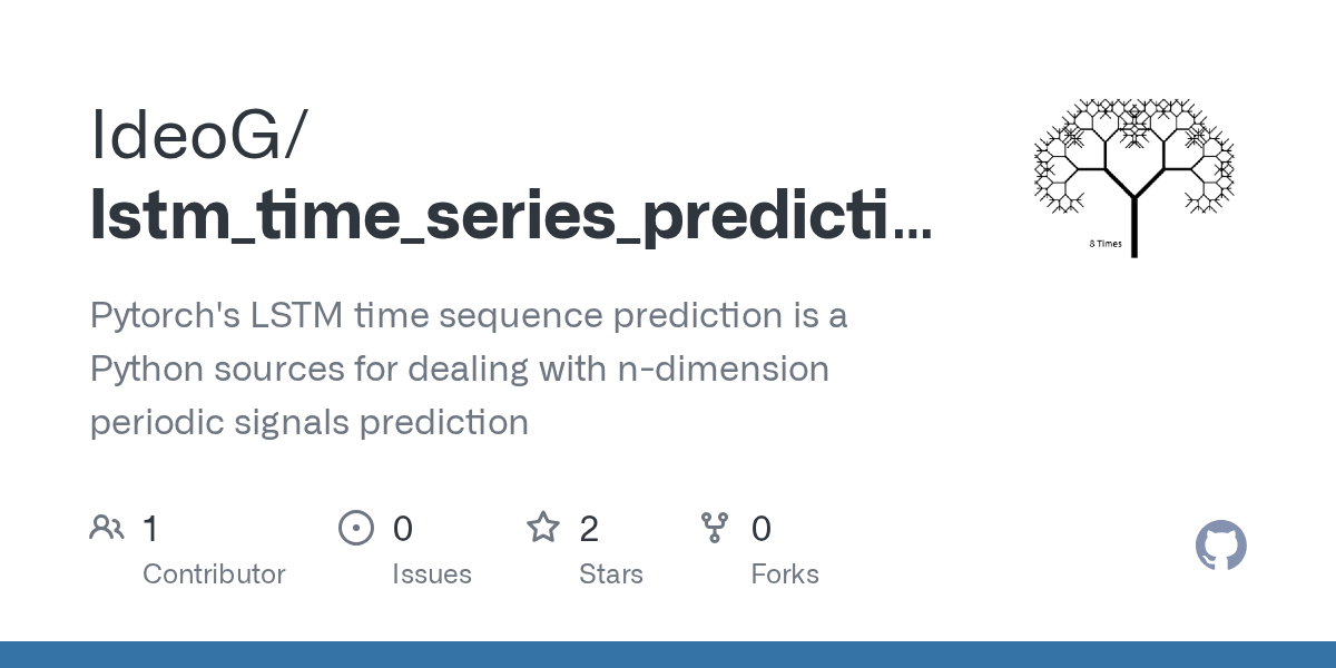GitHub IdeoG/lstm_time_series_prediction Pytorch's LSTM time sequence prediction is a Python
