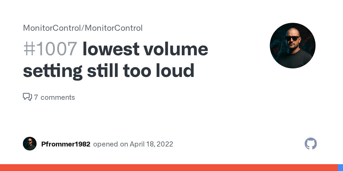 lowest volume setting still too loud · Issue #1007 · MonitorControl