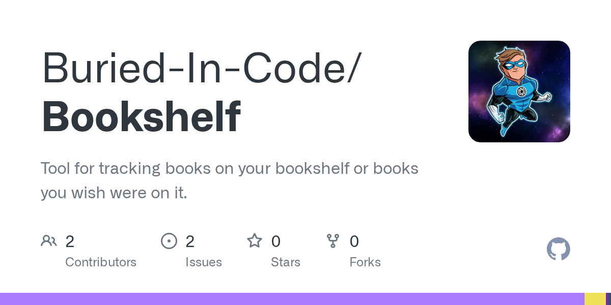 GitHub BuriedInCode/Bookshelf Tool for tracking books on your