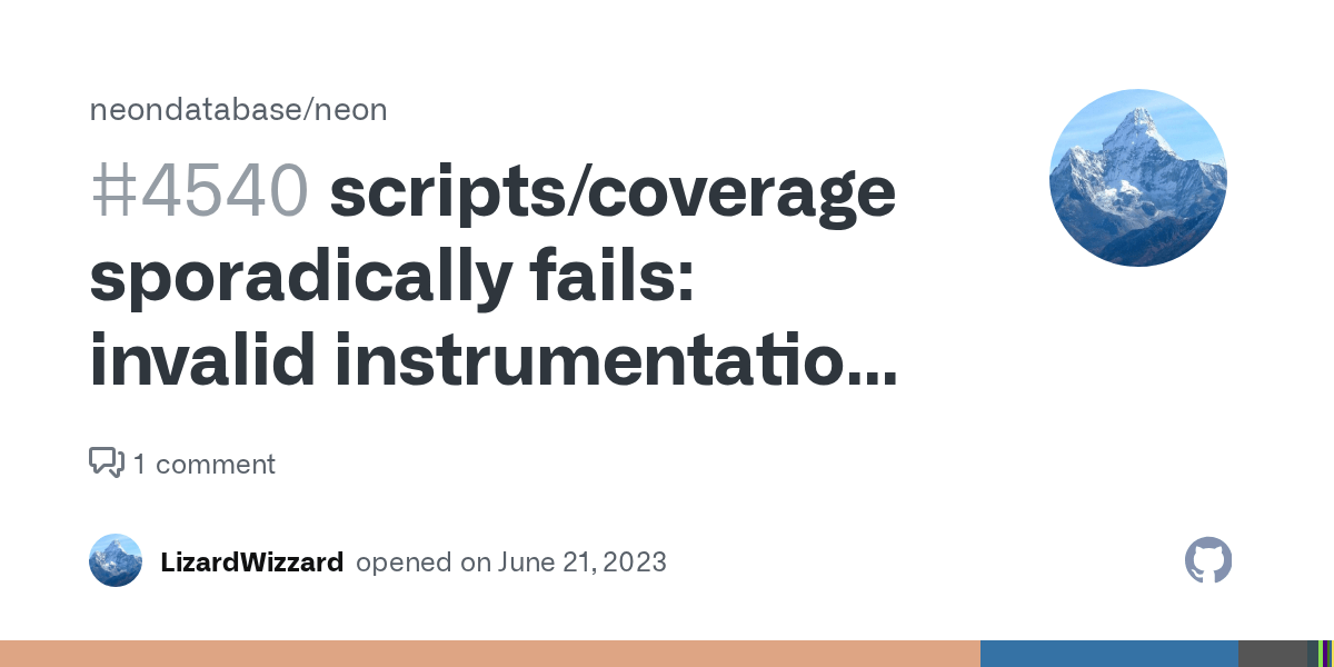 scripts/coverage sporadically fails invalid instrumentation profile