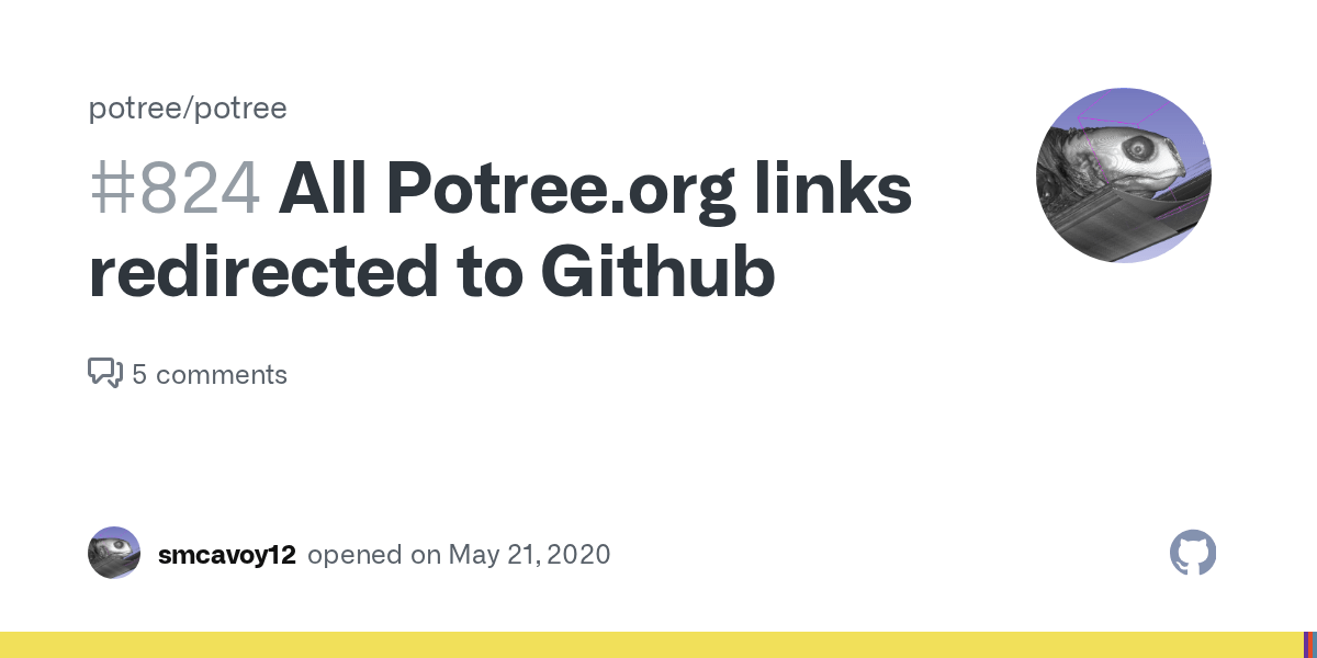 All links redirected to Github · Issue 824 · potree/potree