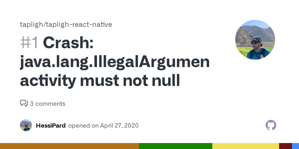 Crash java.lang.IllegalArgumentException activity must not null