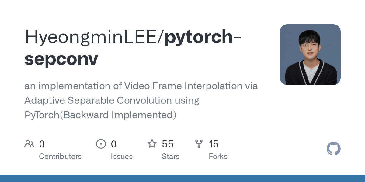 GitHub HyeongminLEE/pytorchsepconv an implementation of Video Frame