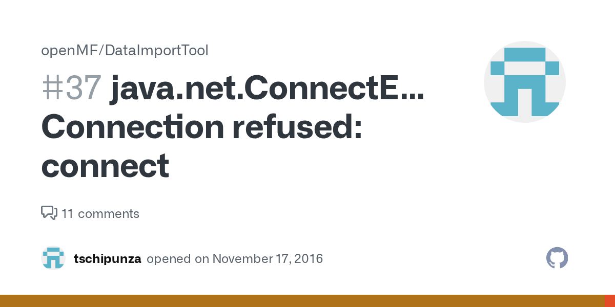 Connection refused connect · Issue 37