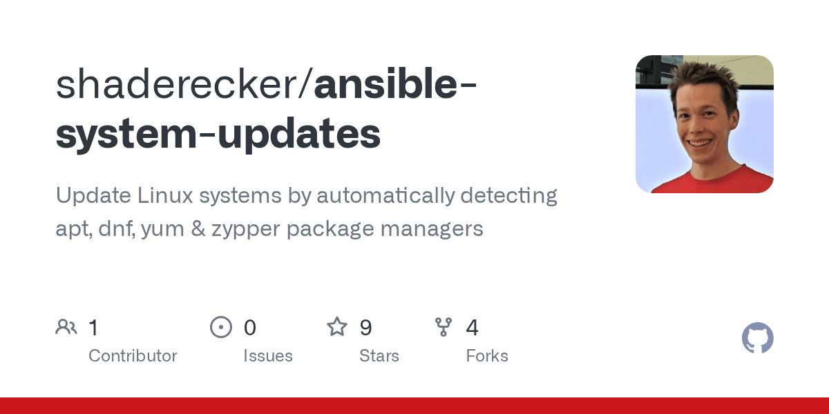 GitHub shaderecker/ansiblesystemupdates Update Linux systems by