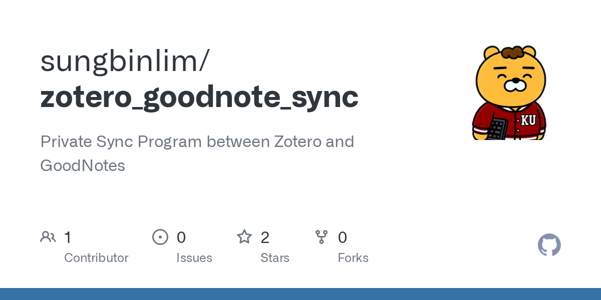 GitHub sungbinlim/zotero_goodnote_sync Private Sync Program between