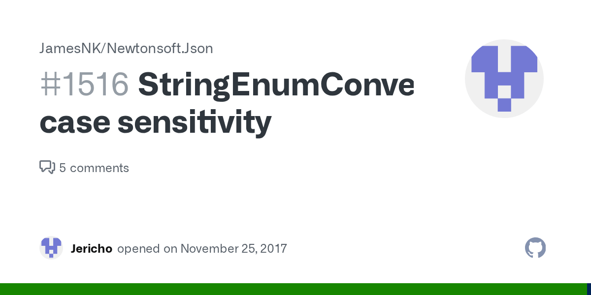 StringEnumConverter case sensitivity · Issue 1516 · JamesNK/Newtonsoft