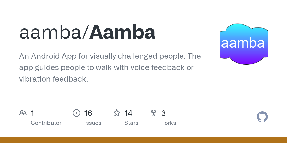 GitHub aamba/Aamba An Android App for visually challenged people