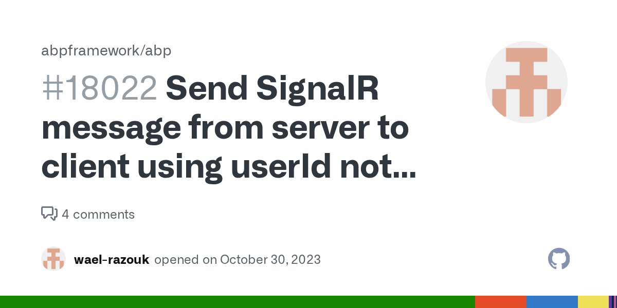 Send SignalR message from server to client using userId not