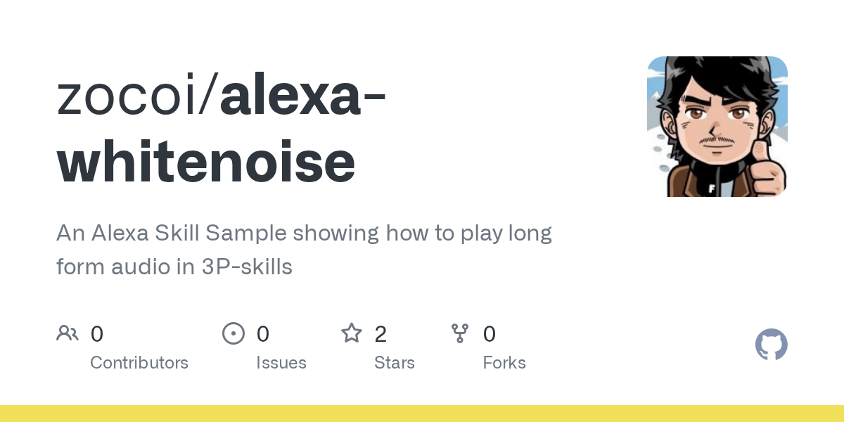 GitHub zocoi/alexawhitenoise An Alexa Skill Sample showing how to