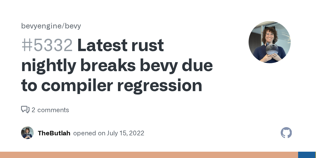 Latest rust nightly breaks bevy due to compiler regression · Issue