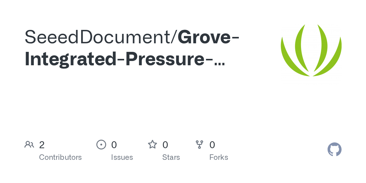 GitHub SeeedDocument/GroveIntegratedPressureSensorKitMPX5700AP