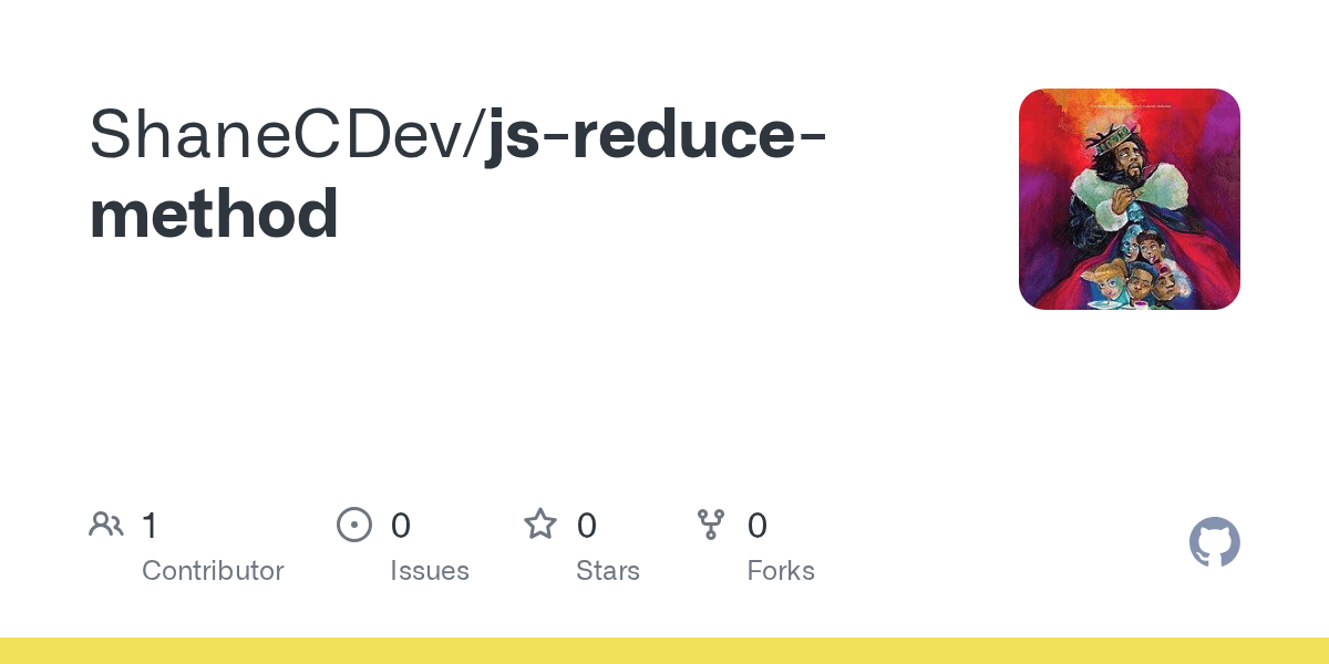 GitHub ShaneCDev/jsreducemethod