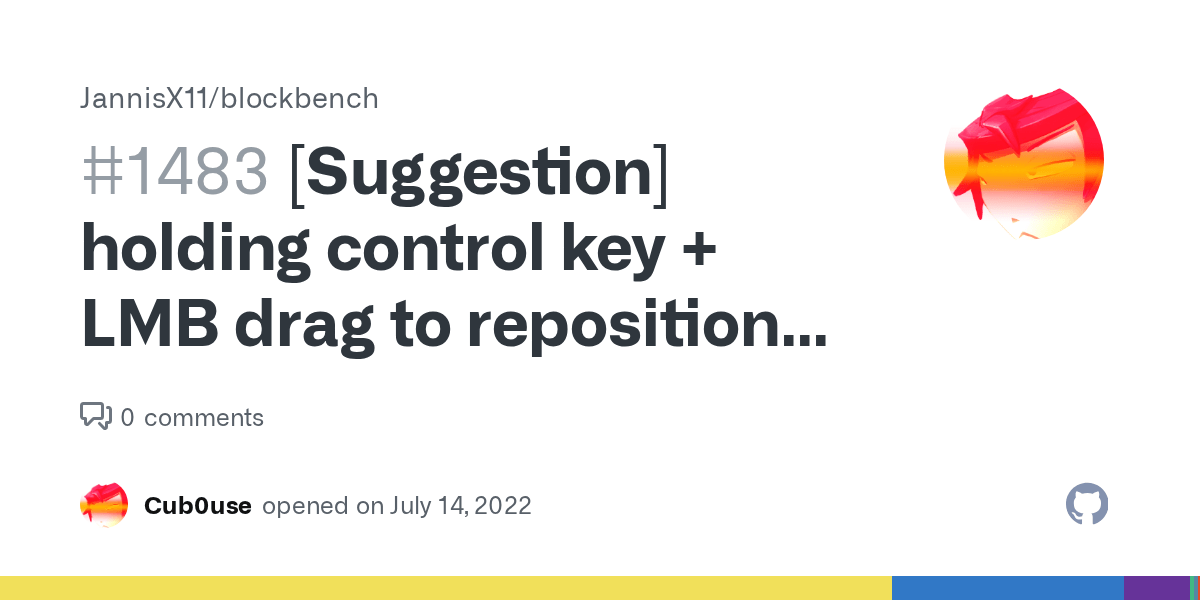 [Suggestion] holding control key + LMB drag to reposition markers on