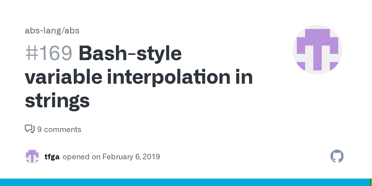Bashstyle variable interpolation in strings · Issue 169 · abslang