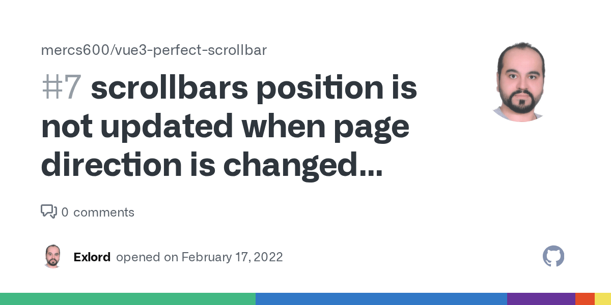 scrollbars position is not updated when page direction is changed (rtl