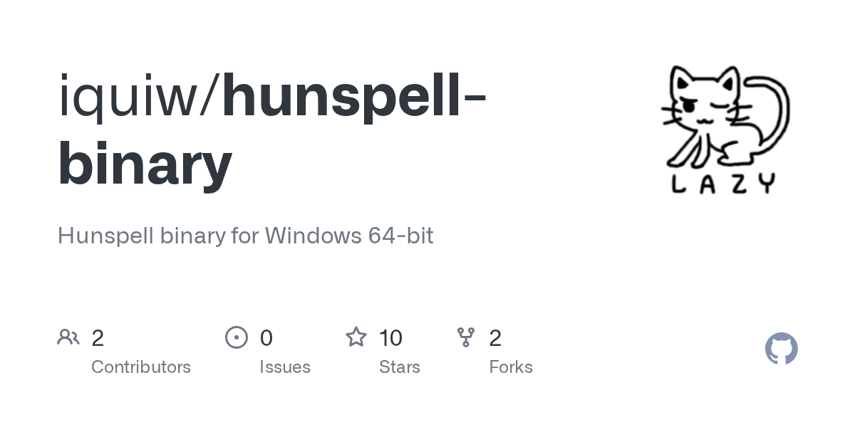 GitHub iquiw/hunspellbinary Hunspell binary for Windows 64bit