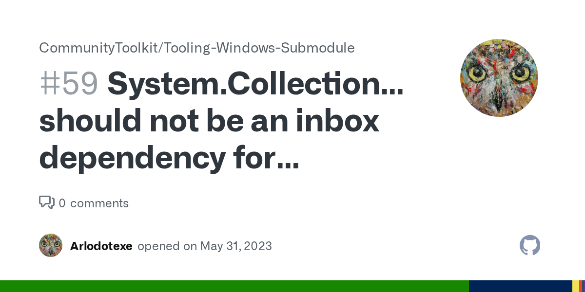 System.Collections.Immutable should not be an inbox dependency for