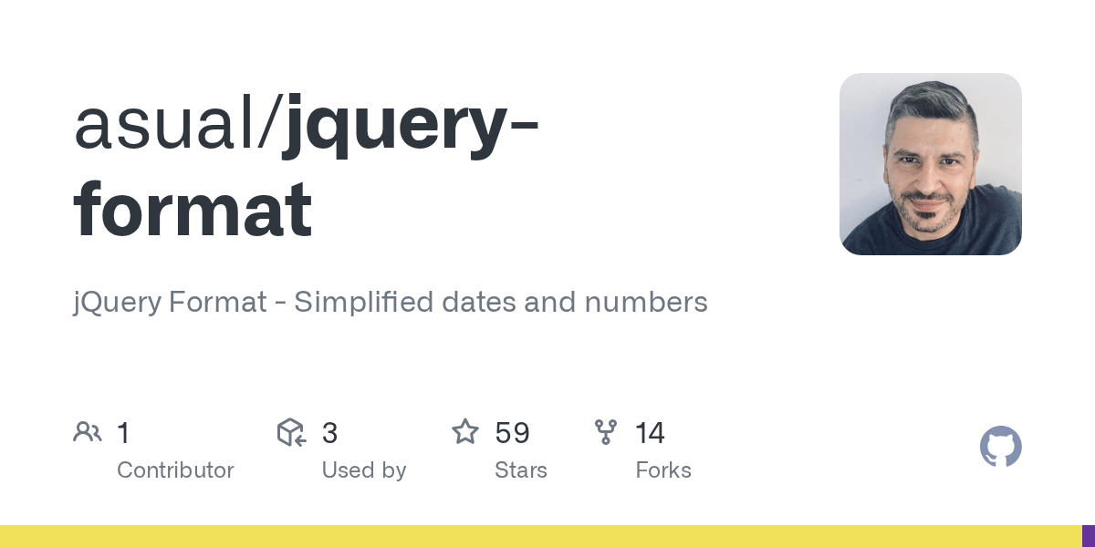 GitHub asual/jqueryformat jQuery Format Simplified dates and numbers