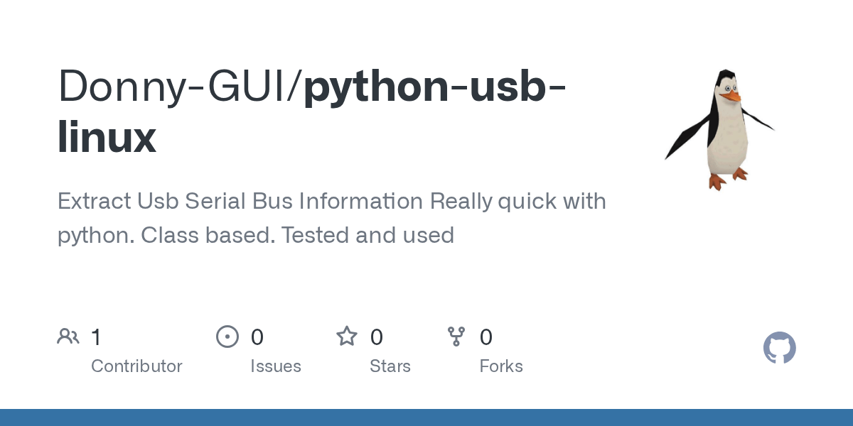 GitHub DonnyGUI/pythonusblinux Extract Usb Serial Bus Information