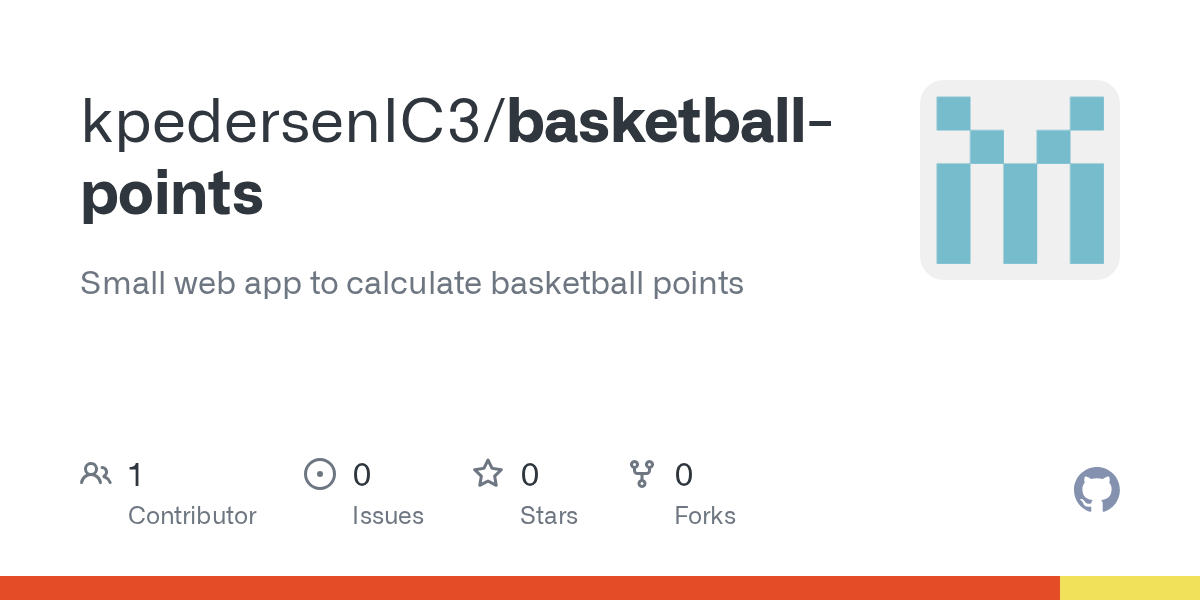 GitHub kpedersenIC3/basketballpoints Small web app to calculate