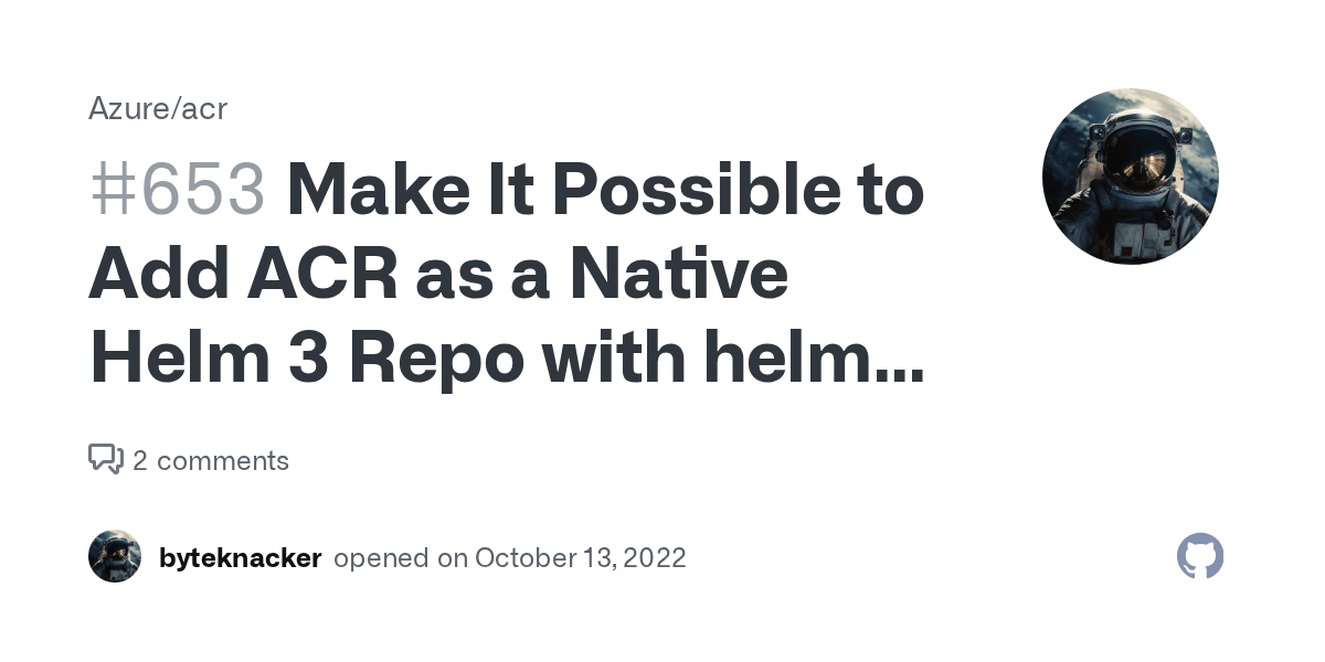 Make It Possible to Add ACR as a Native Helm 3 Repo with helm repo add