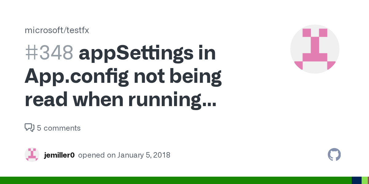 appSettings in App.config not being read when running through MSTest 1.