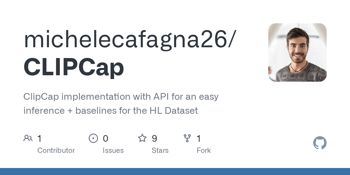 GitHub - michelecafagna26/CLIPCap: ClipCap implementation with API for