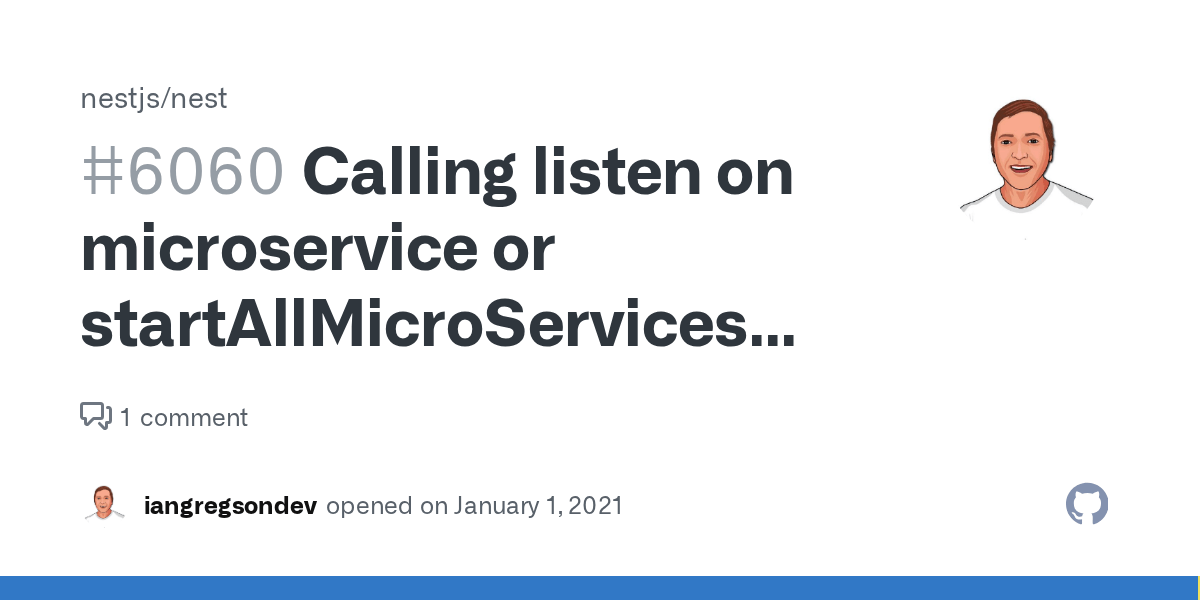 Calling listen on microservice or startAllMicroServices doesn't not