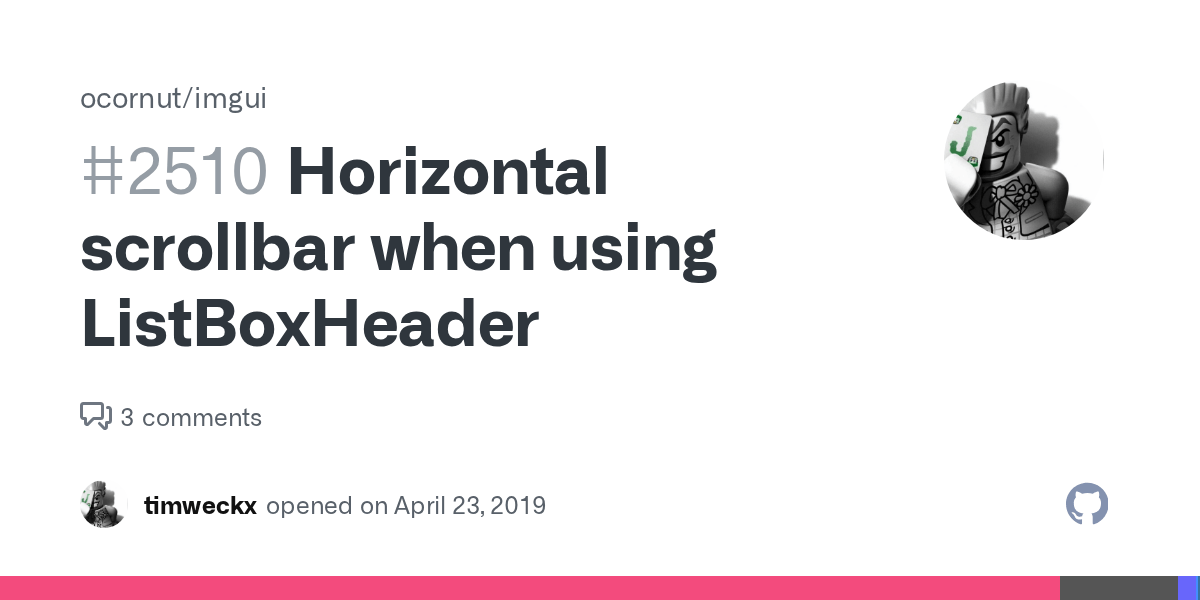 Horizontal scrollbar when using ListBoxHeader · Issue 2510 · ocornut