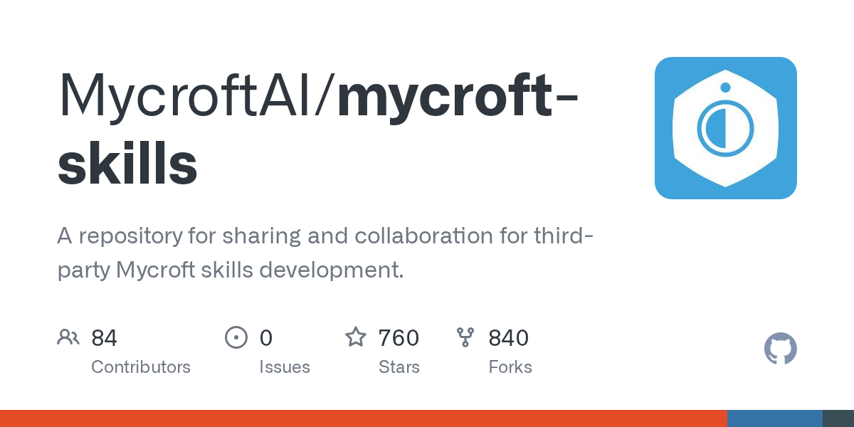 GitHub MycroftAI/mycroftskills A repository for sharing and collaboration for thirdparty
