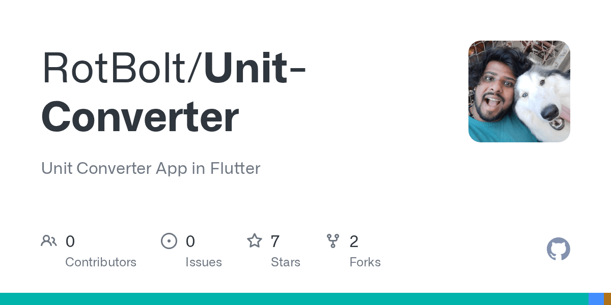 GitHub RotBolt/UnitConverter Unit Converter App in Flutter