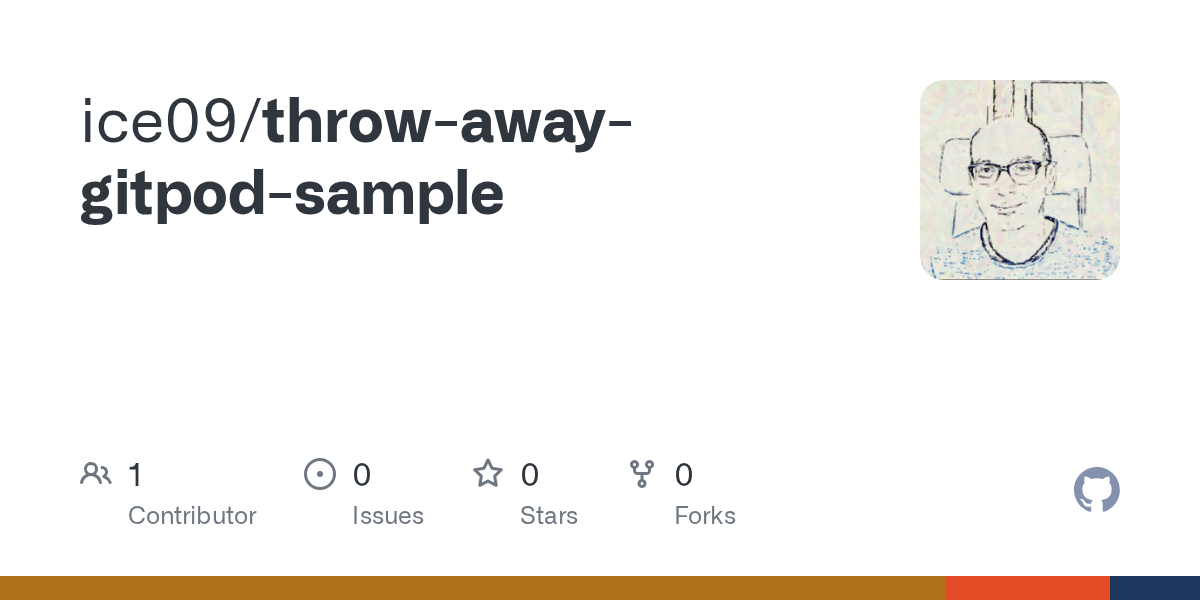 GitHub ice09/throwawaygitpodsample