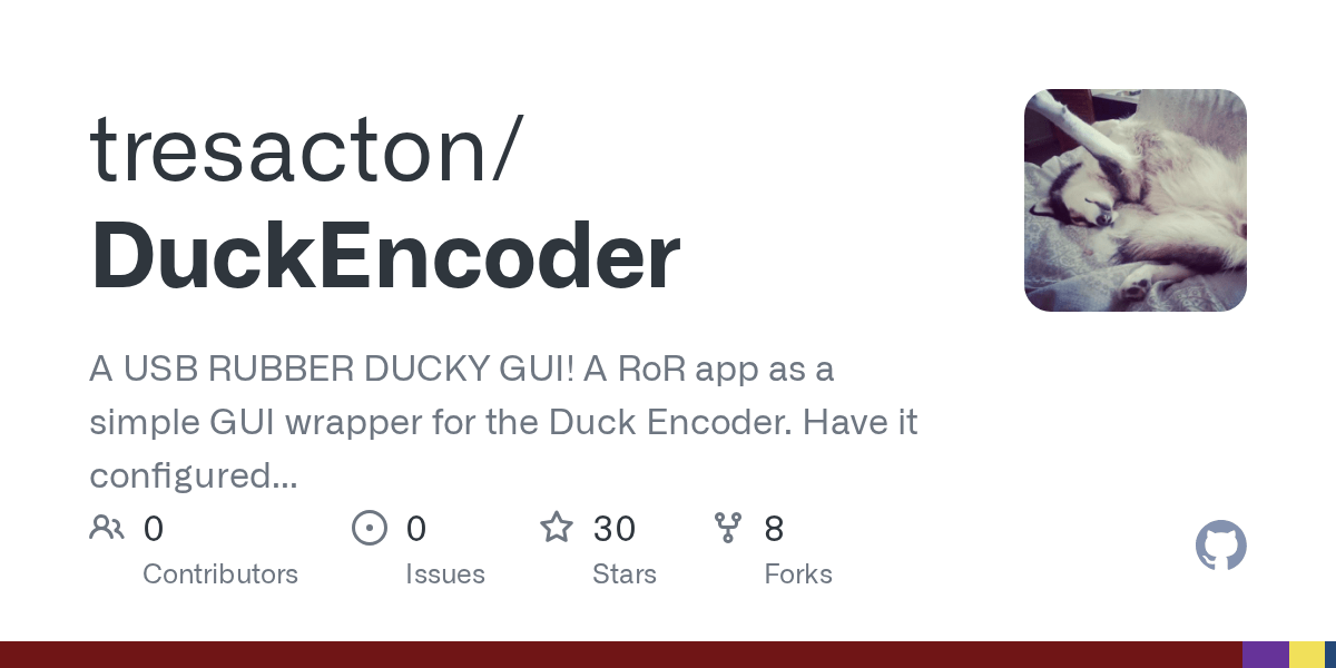 GitHub tresacton/DuckEncoder A USB RUBBER DUCKY GUI! A RoR app as a