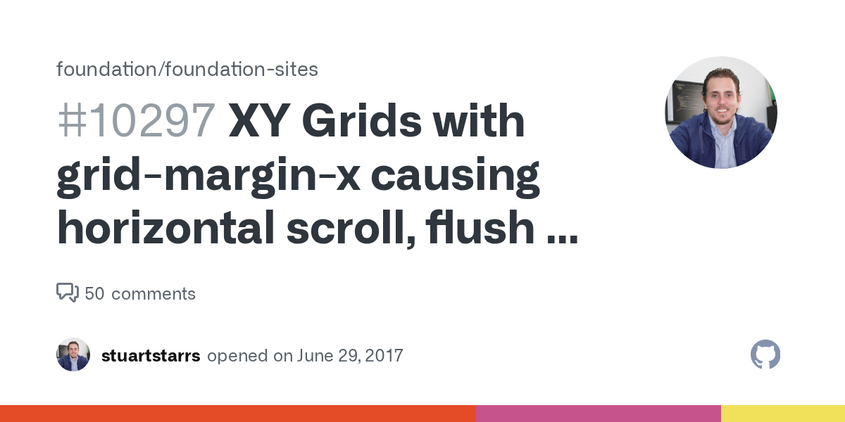 XY Grids with gridmarginx causing horizontal scroll, flush to