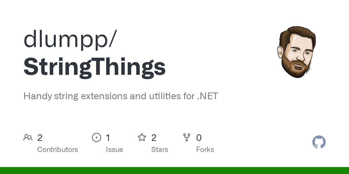 GitHub dlumpp/StringThings Handy string extensions and utilities for