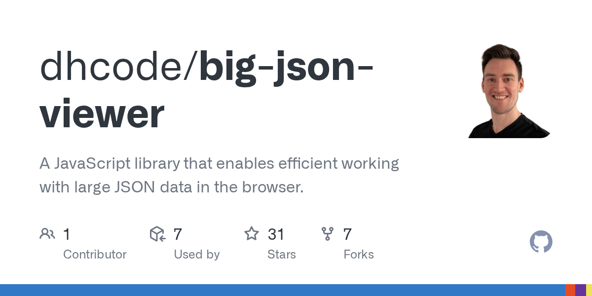 GitHub dhcode/bigjsonviewer A JavaScript library that enables efficient working with large