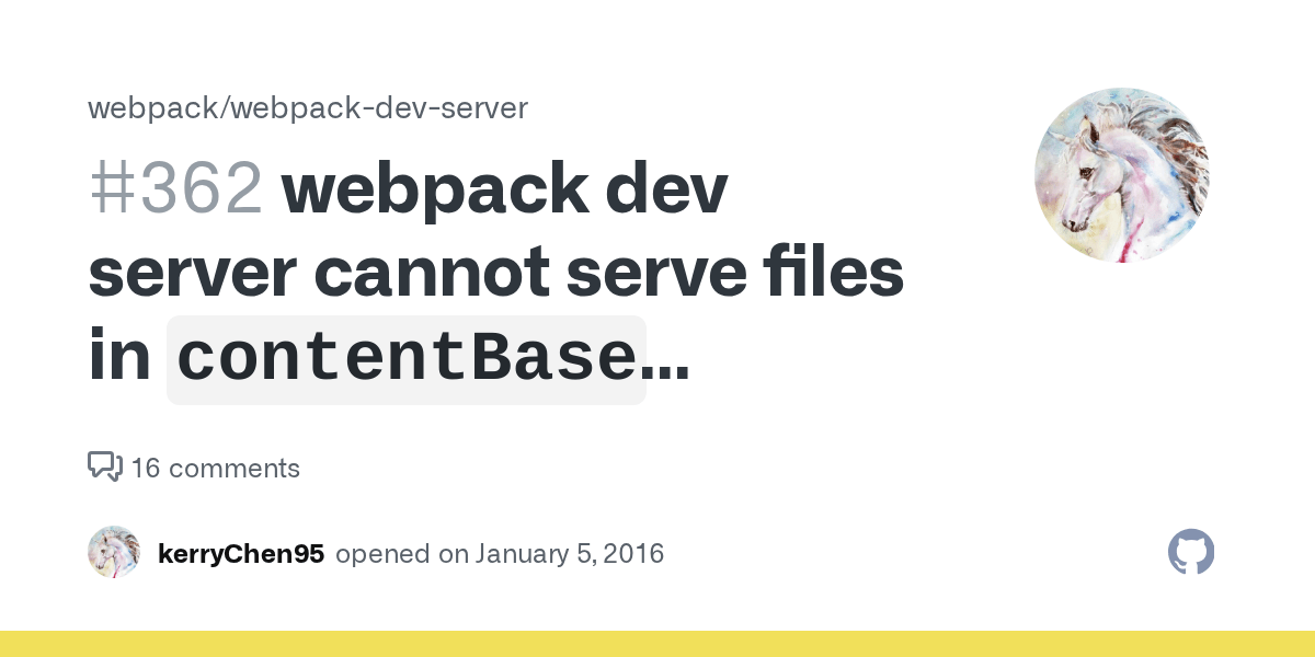 webpack dev server cannot serve files in `contentBase` directory