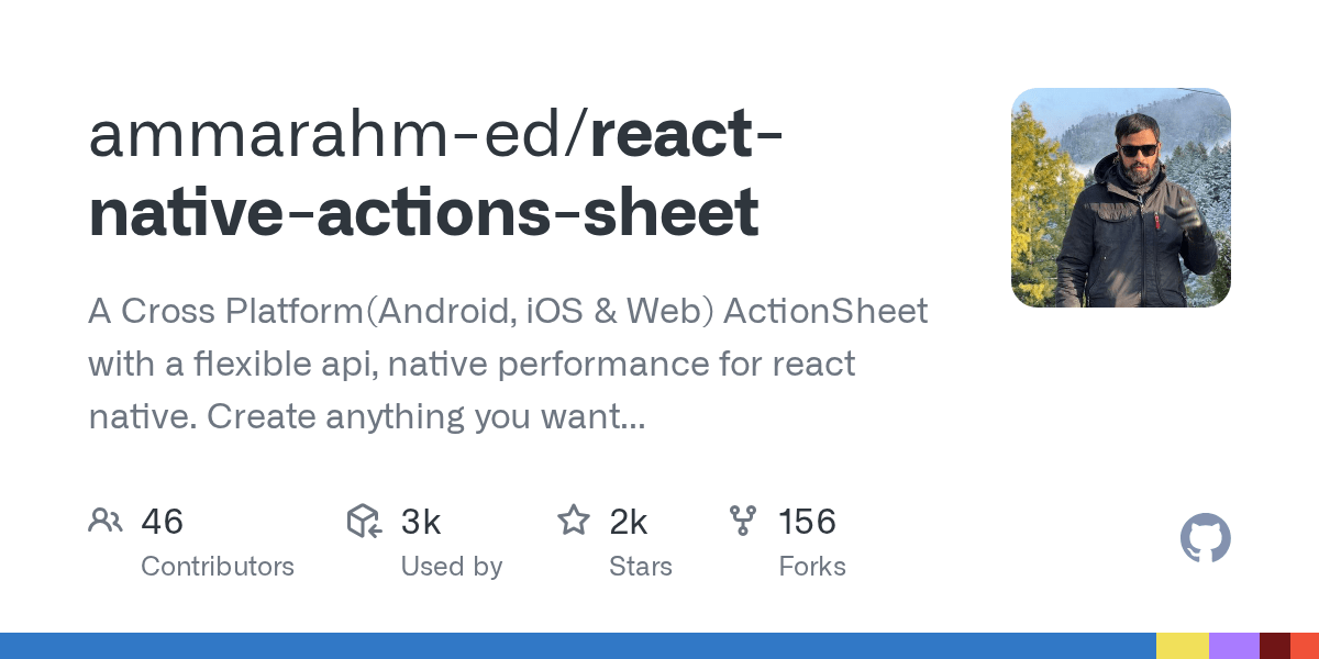 GitHub ammarahmed/reactnativeactionssheet A Cross