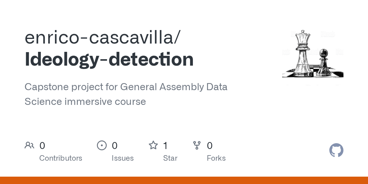 GitHub enricocascavilla/Ideologydetection Capstone project for