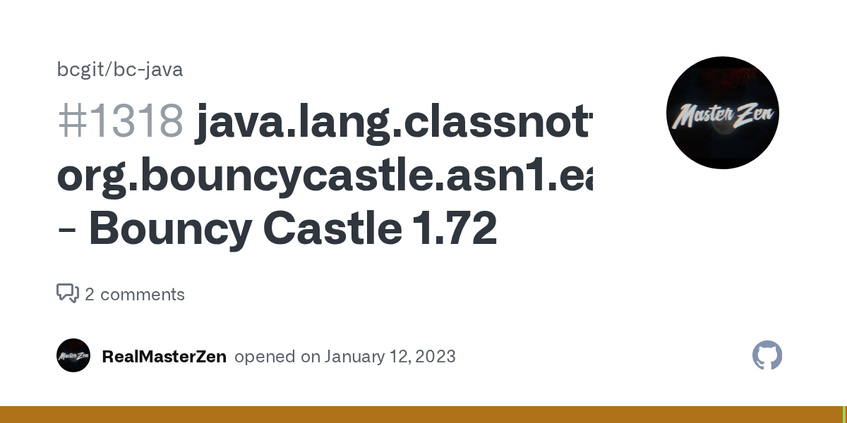 java.lang.classnotfoundexception org.bouncycastle.asn1.eac.eacobjectidentifiers Bouncy Castle